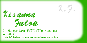 kisanna fulop business card